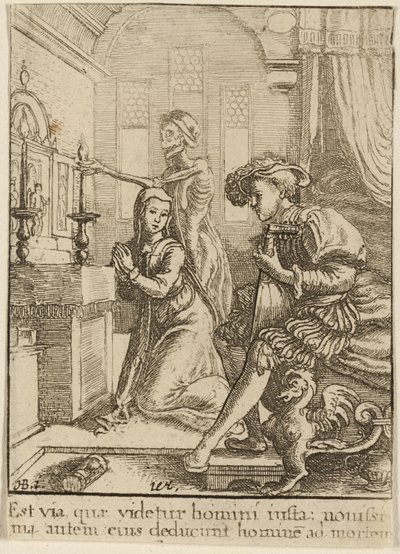 修道女と死 作： Wenceslaus Hollar