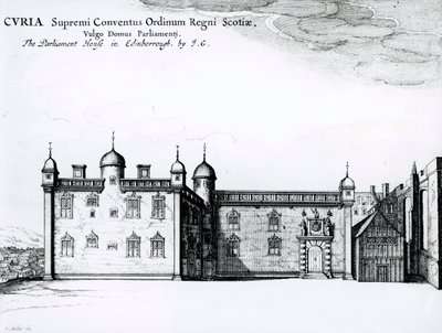 エディンバラの国会議事堂（彫刻）（バンド写真） 作： Wenceslaus Hollar
