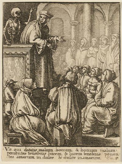 説教者と死 作： Wenceslaus Hollar