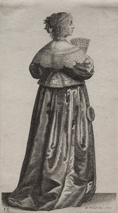 貴族から田舎の女性までのイギリス人女性のいくつかの習慣...、1639年。 作： Wenceslaus Hollar