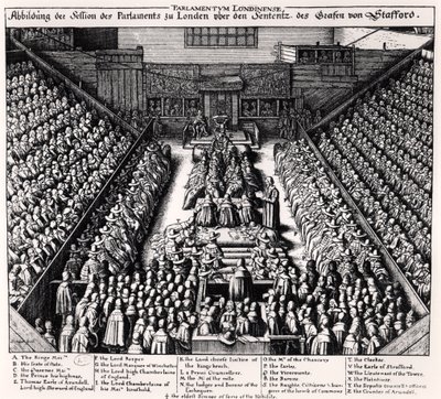 トーマス・ウェントワースの裁判（1593-1641）1641年のストラフォード伯 作： Wenceslaus Hollar