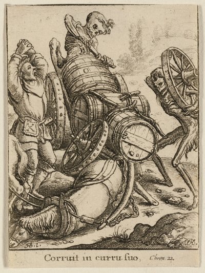 ワゴナーと死 作： Wenceslaus Hollar