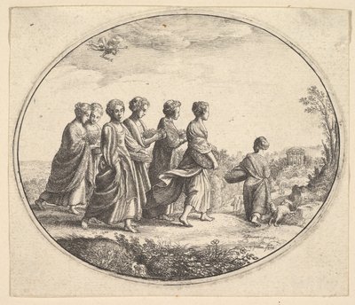 アグラウラマーキュリーとヘルスの娘。 1646年。 作： Wenceslaus Hollar