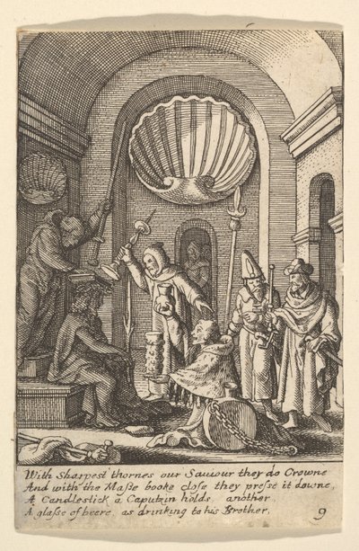 キリストのあざける、1625-77。 作： Wenceslaus Hollar