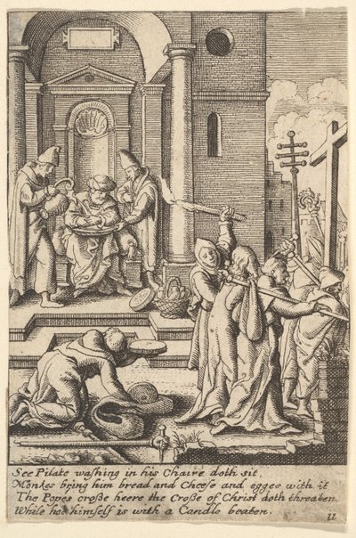 手洗い、1625-77 作： Wenceslaus Hollar