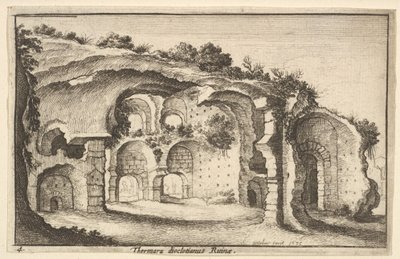 ディオルクレティアヌス浴場のテルマルディオクレティアーニ遺跡、1651年。 作： Wenceslaus Hollar