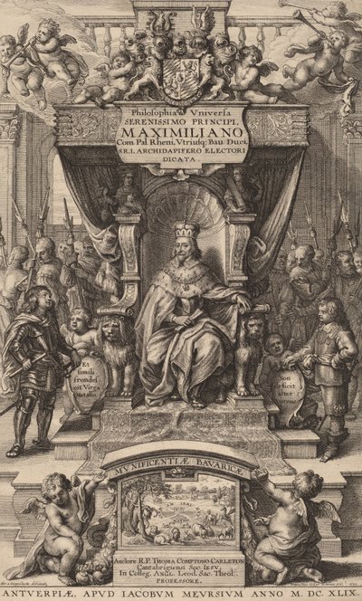 Philosophia Universia のタイトル ページ、1649 年。 作： Wenceslaus Hollar