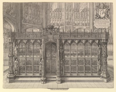 ヘンリー7世の墓、1665年。 作： Wenceslaus Hollar