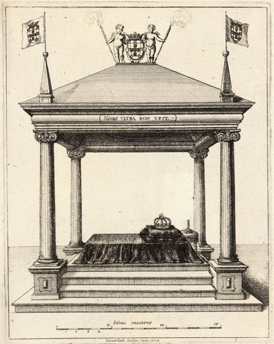 テオドシオ・デ・ブラガンサ王子の墓。状態2 作： Wenceslaus Hollar