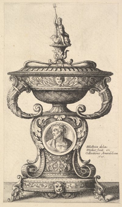 2つのハンドル付きカップ、1646年 作： Wenceslaus Hollar