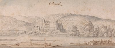 ドナウ川のシュタイエックの眺め 作： Wenceslaus Hollar