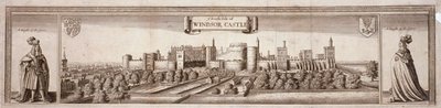 ウィンザー城の南側の眺め、バークシャー、c1660 作： Wenceslaus Hollar