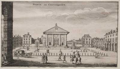 ロンドンの景色: コベント ガーデンの広場 作： Wenceslaus Hollar
