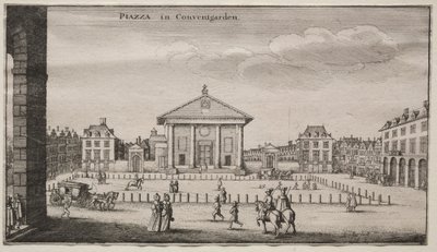 ロンドンの眺め：コヴェントガーデンの広場。 作： Wenceslaus Hollar