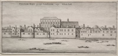 ロンドンの景色: 川から見たホワイトホール 作： Wenceslaus Hollar