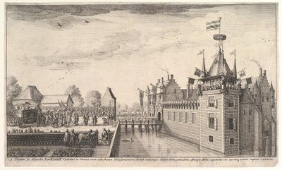 A. Roelantsへの訪問、1650年。 作： Wenceslaus Hollar