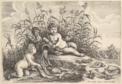 水4つの要素、ca。 1647年。 作： Wenceslaus Hollar