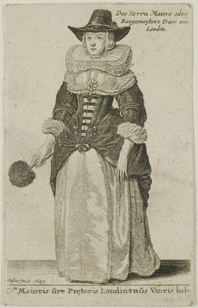 ロンドン市長の妻 作： Wenceslaus Hollar