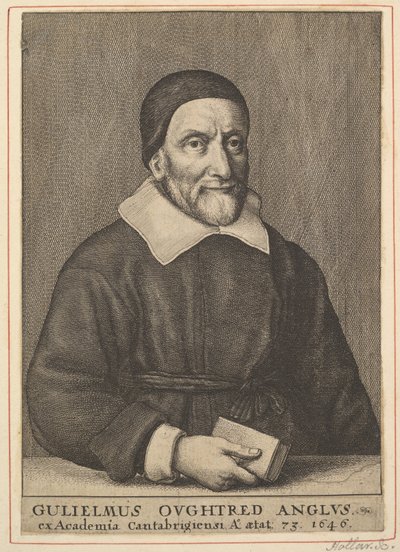 ウィリアムオウトレッド、1644年。 作： Wenceslaus Hollar