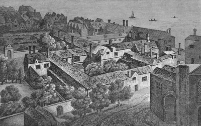 ウィンチェスターハウス、サザーク、1649年頃、聖救世主の塔、1812年、1912年 作： Wenceslaus Hollar