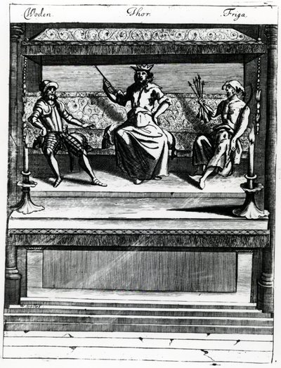 ウォーデン、トール、フリガ 作： Wenceslaus Hollar