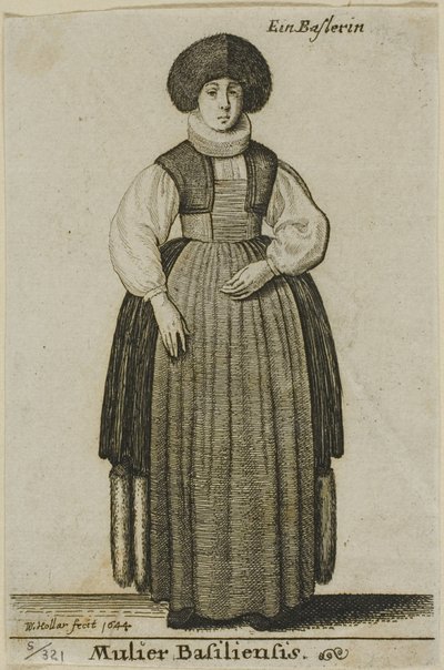 バーゼルの女 作： Wenceslaus Hollar