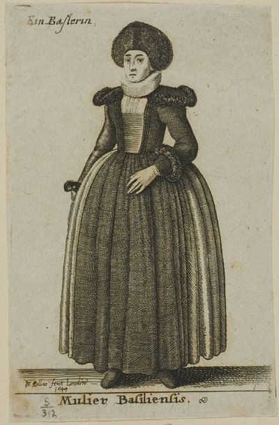 バーゼルの女 作： Wenceslaus Hollar