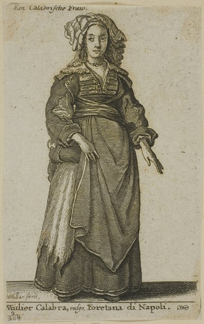カラブリアの女 作： Wenceslaus Hollar