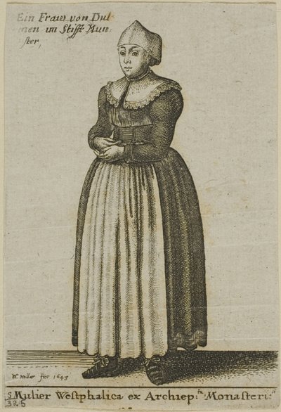 ウェストファリアの女 作： Wenceslaus Hollar