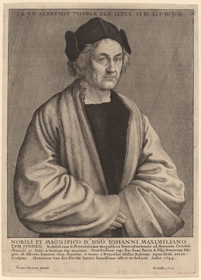 アルブレヒト・デューラーの父 作： Wenceslaus Hollar after Albrecht Dürer
