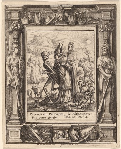 司教 作： Wenceslaus Hollar after Hans Holbein the Younger after Abraham van Diepenbeeck