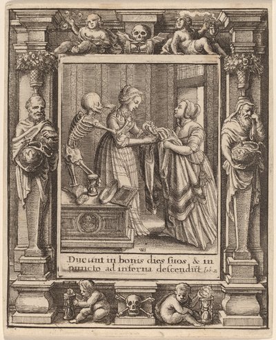 花嫁 作： Wenceslaus Hollar after Hans Holbein the Younger after Abraham van Diepenbeeck