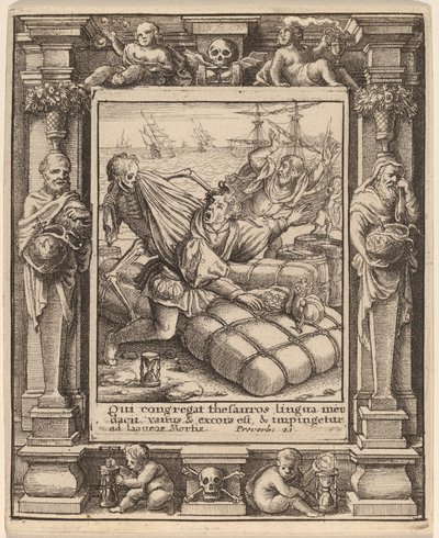 商人 作： Wenceslaus Hollar after Hans Holbein the Younger after Abraham van Diepenbeeck