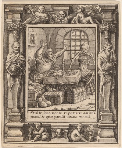 守銭奴 作： Wenceslaus Hollar after Hans Holbein the Younger after Abraham van Diepenbeeck