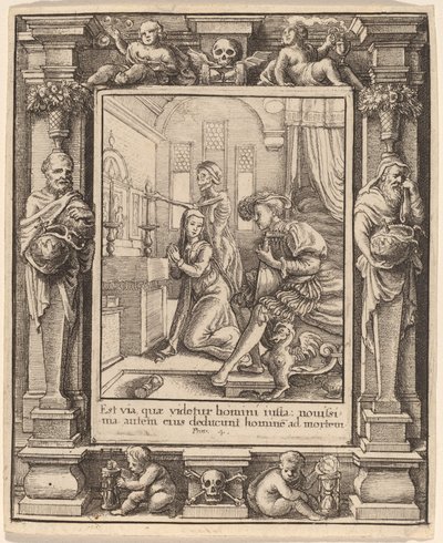 修道女 作： Wenceslaus Hollar after Hans Holbein the Younger after Abraham van Diepenbeeck