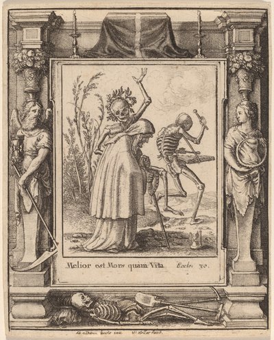 老婦人 作： Wenceslaus Hollar after Hans Holbein the Younger after Abraham van Diepenbeeck