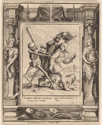 行商人 作： Wenceslaus Hollar after Hans Holbein the Younger after Abraham van Diepenbeeck