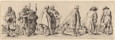 乞食八人 作： Wenceslaus Hollar after Jacques Callot