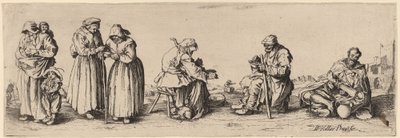 六人の男と女の物乞い 作： Wenceslaus Hollar after Jacques Callot