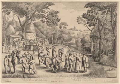 素朴な結婚式のダンス 作： Wenceslaus Hollar after Jan Brueghel the Elder