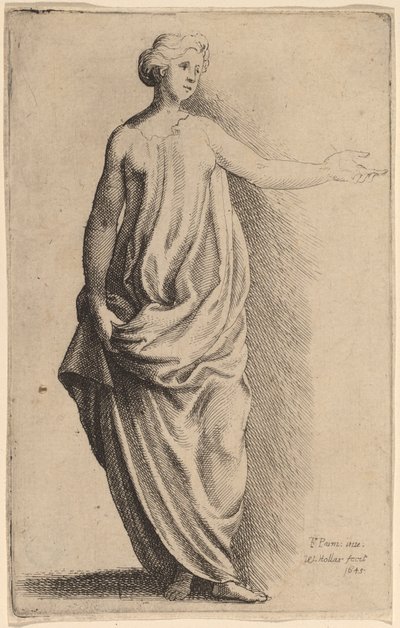 立ち姿 作： Wenceslaus Hollar after Parmigianino