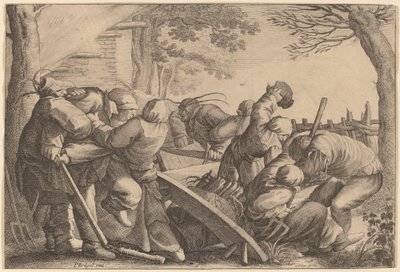 農民の喧嘩 作： Wenceslaus Hollar after Pieter Bruegel the Elder