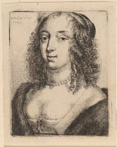 レノックス公爵夫人 作： Wenceslaus Hollar after Sir Anthony van Dyck