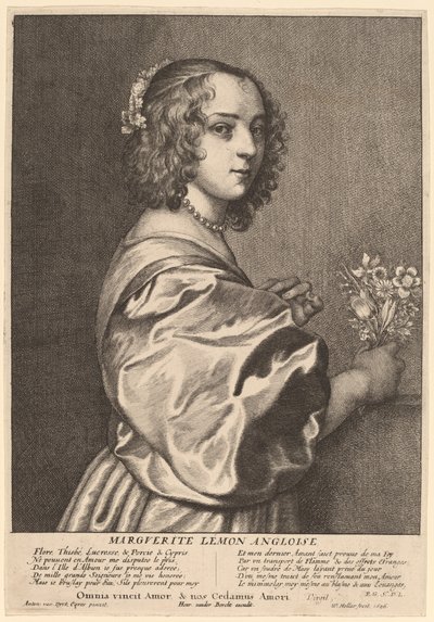 マーガレット・レモン 作： Wenceslaus Hollar after Sir Anthony van Dyck