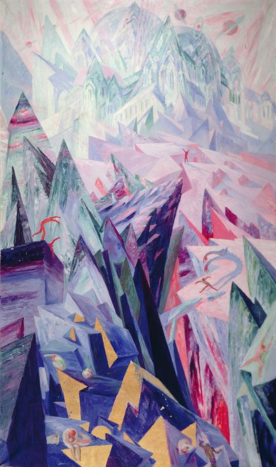 天才の道、1918 作： Wenzel Hablik