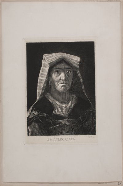 ラ・ストレガッチャ。 ローマの女性の肖像画 作： Wenzel Tornøe