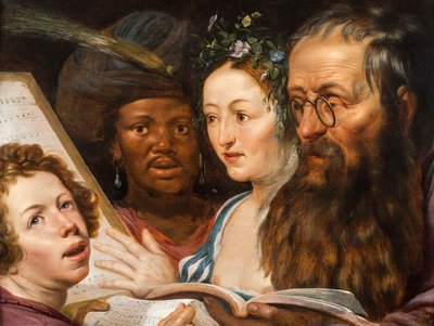 音楽の寓話、1625 作： Werner Jacobsz van den Valckert