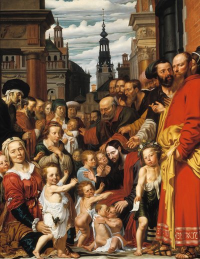 小さな子供たちが私に来てみましょう 作： Werner Jacobsz. van den Valckert