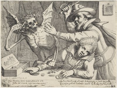 若い夫婦と死 作： Werner van den Valckert