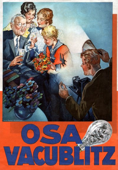 オスラム・ブランドの広告、1935年頃（イラスト） 作： Werner von Axster Heudtlass